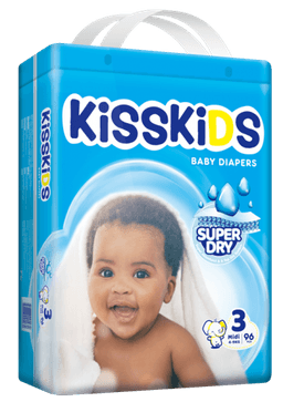 KISSKIDS SUPER DRY BABY DIAPERS JUMBO (M96)