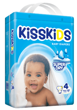 KISSKIDS SUPER DRY BABY DIAPERS JUMBO (L87)