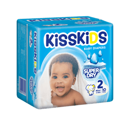 KISSKIDS SUPER DRY BABY DIAPERS SMALL (S10)