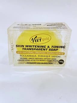 Veet Gold Skin Whitening And Toning Transparent Soap 200g