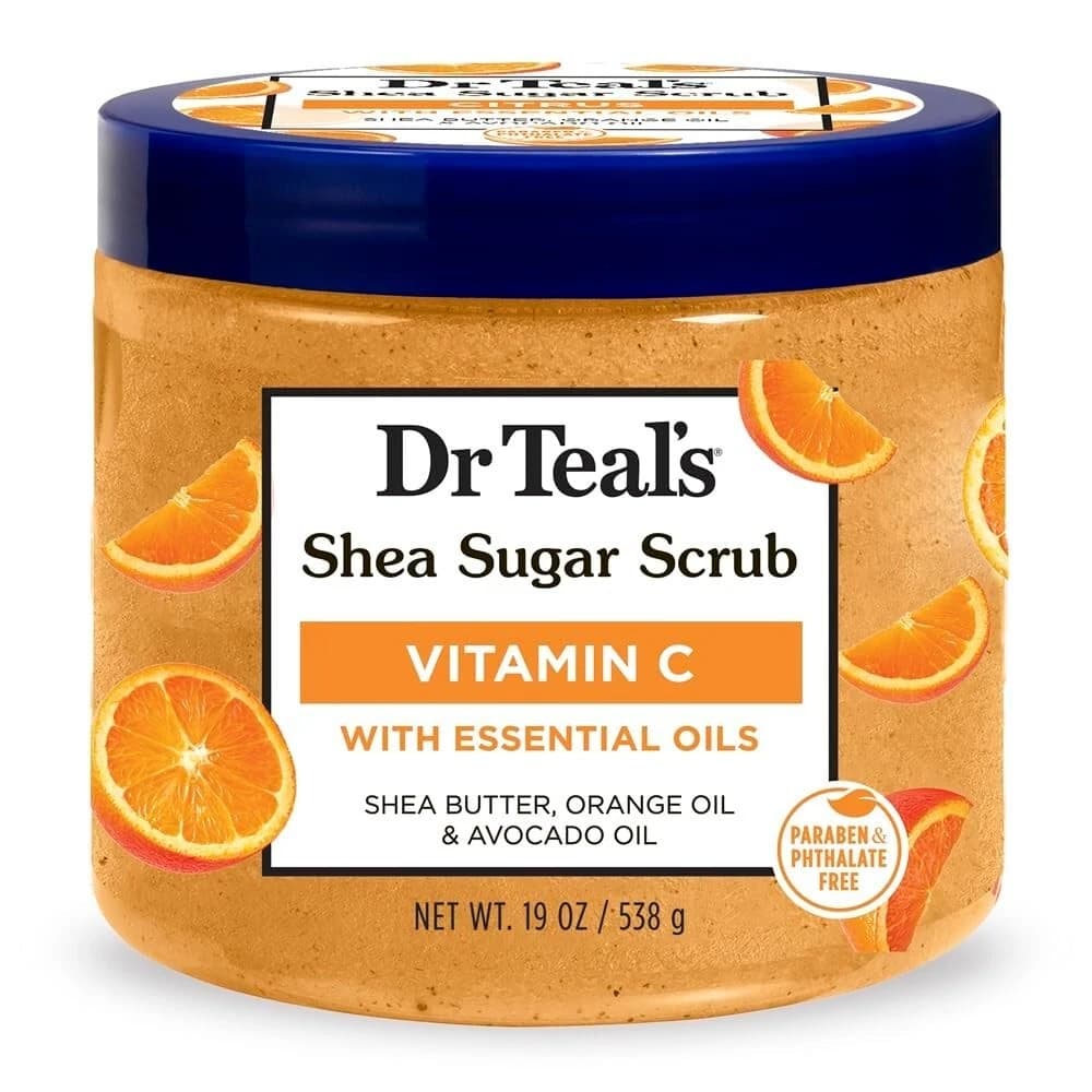 Dr Teal's Shea Sugar Body Scrub Citrus with Vitamin C & Essential Oils 538g