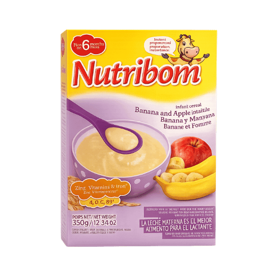Nutribom Banana and Apple Infant cereal – 350g