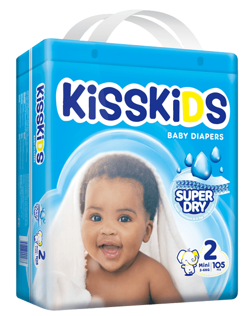 KISSKIDS SUPER DRY BABY DIAPERS JUMBO (S105)