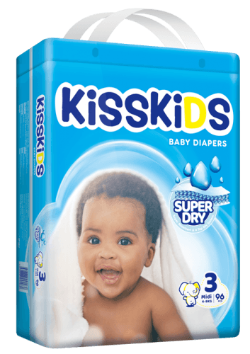 KISSKIDS SUPER DRY BABY DIAPERS JUMBO (M96)