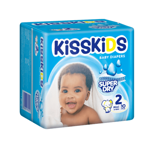 KISSKIDS SUPER DRY BABY DIAPERS SMALL (S10)